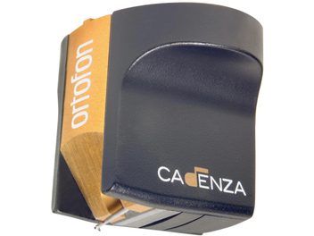 Ortofon Cadenza Bronze lemezjátszó hangszedő, oldalnézet, matt fekete ház, oldalán arany "CADENZA" felirat