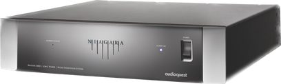 AudioQuest Niagara 3000 strømrenser sort, set forfra med afbryder og indikatorlys