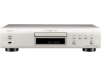 Denon DCD-800NE Silber CD-Player, gebürstete Front, Display, runde Tasten, CD-Schublade, Anschlüsse auf der Rückseite
