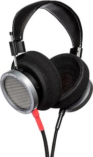 Căști hifi cu fir deschise Grado HP100 SE cu bandă neagră căptușită, pernițe circulare din spumă și cabluri împletite