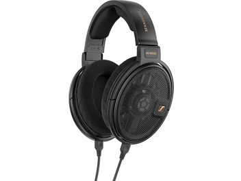 Cuffie hi-fi aperte Sennheiser HD 660S2 nere, archetto in pelle, padiglioni larghi, cuscinetti in velluto, cavo intrecciato