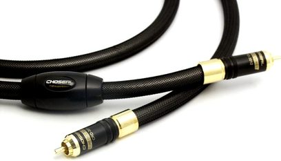 Sort digitalt optisk Choseal CRD-3012-kabel med guldbelagte stik, nærbillede