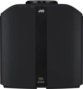 Videoproiector JVC DLA-NZ900 negru, vedere de sus, logo JVC alb în față, 8K e-shift X scris în dreapta jos