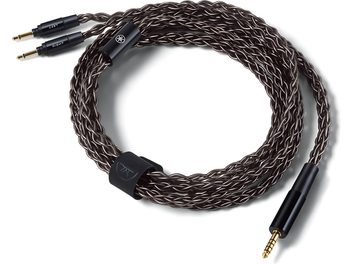Καλώδιο για ακουστικά hi-fi Yamaha HBC-SC020 πλεκτό μαύρο, επιχρυσωμένοι σύνδεσμοι ήχου με ενδείξεις left και right