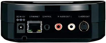 Denon ASD-3W sort dokstationer, set forfra, med audio/video-stik og kontrolknapper på forsiden