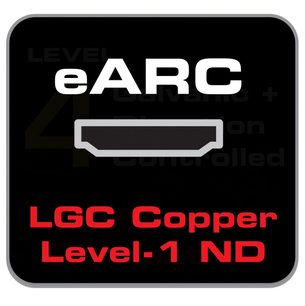 Cable HDMI Audioquest Root Beer 18Gbps 20m, conector LGC Copper Level-1 ND, vista frontal sobre fondo negro