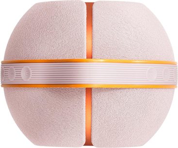 Портативна Bluetooth-колонка DEVIALET MANIA рожева, сферичний дизайн із центральною ручкою та видимими бічними елементами керування
