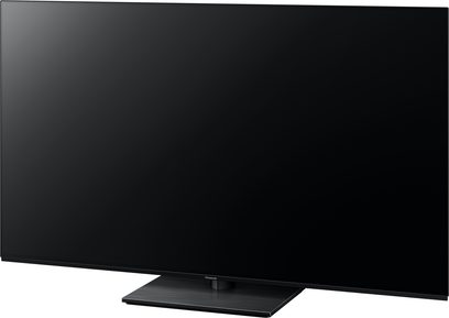 High-definition television Panasonic TV-55Z85AEG, flat black screen, three-quarter view, black rectangular stand