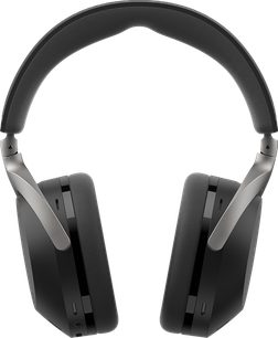 Brezžične Bluetooth slušalke hifi Beyerdynamic Aventho 300 črne barve, sprednji pogled, oblazinjen naglavni trak, okrogle ušesne blazinice, kovinski nosilci