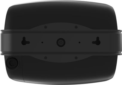Diffusore da esterno Klipsch PSM-650-T nero, vista posteriore con supporto di fissaggio centrale