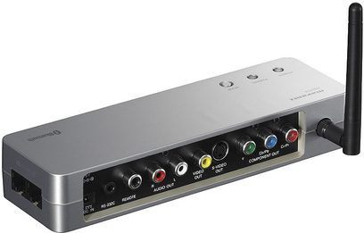 Marantz IS-301 metalgrå dockingsstationer, set forfra, med audio/video-stik og kontrolknapper