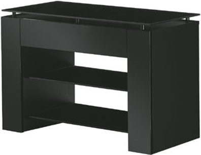 Vogel's Q7087 mat sort audio-/videomøbel, rektangulært, TV-hylde, 2 åbne rum med hylder, rene linjer