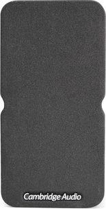 Kompakt højttaler Cambridge Audio Minx Min21 i sort, set forfra, vertikal rektangulær form, sort stofgitter
