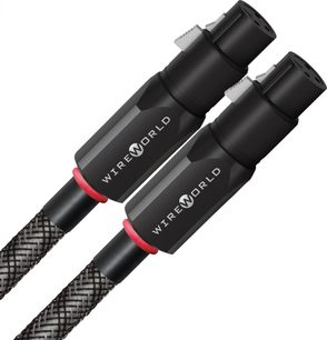 Analogowy kabel audio XLR Wireworld Silver Eclipse 10 XLR 0,75 m, czarne cylindryczne złącza, oplot w kolorze czarno-szarym.
