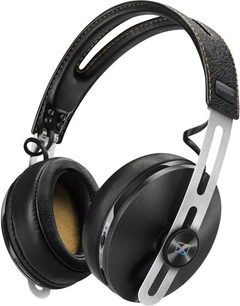 Sennheiser Momentum Wireless åbne hi-fi-hovedtelefoner i sort set fra siden, hovedbøjle og ørepuder i læder, ørekopper i børstet metal