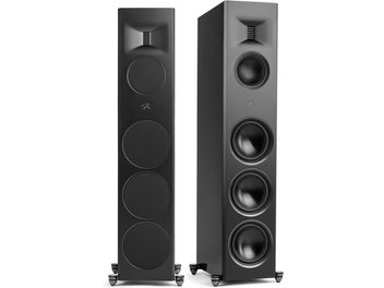 MartinLogan Motion XT F200 søjlehøjttaler i sort lak med 4 cirkulære højttalere og en rektangulær diskant