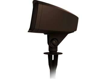 Klipsch PRO-500T-LS Outdoor-Lautsprecher in Dunkelbraun auf Erdspieß, Seitenansicht