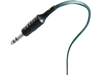 Cavo jack da 3,5 mm Cardas Parsec per cuffie da 1,5 m, connettore dritto nero, guaina verde, contatti placcati in oro