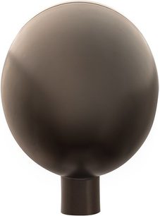 Paradigm GOSYST utendørshøyttaler, sett forfra, oval form, glatt overflate, mørk finish, synlig sylindrisk base