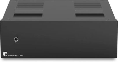 Extern strömförsörjning Pro-Ject Power Box RS2 Amp svart, rektangulärt hölje med strömbrytare på framsidan och övre ventilationsgaller