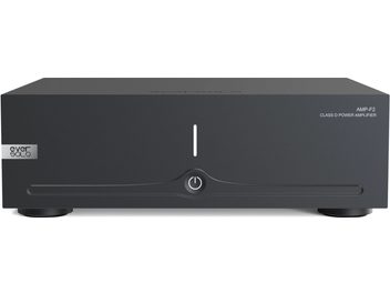 EverSolo AMP-F2 effektforsterker i matt svart, rektangulær form, med strømknapp og LED-lys på fronten