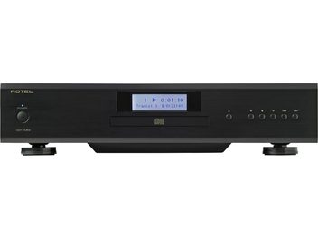 Lecteur CD haute-fidélité CD11 MKII noir, vue de face, écran central, boutons circulaires à droite, bouton d'alimentation à gauche