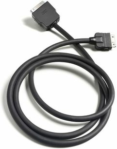Sort kabel med 30-bens stik i den ene ende og 3,5 mm jackstik i den anden ende, til Naim Audio Uniti
