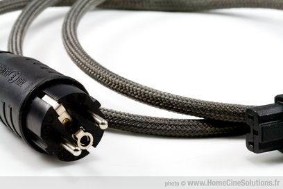 Strømkabel MPC Audio Secteur billede, IEC- og Schuko-stik, sort flettet kabelkappe