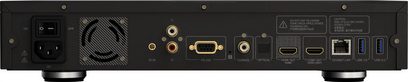 Multimedieafspiller Z3000 Pro, bagside, flere stik, HDMI-porte, USB, LAN, RCA-lyd, tænd/sluk-knap