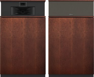 Акустична колонка Klipsch Khorn AK7 Auburn з обробкою дерева American Auburn, передня панель з ґраткою та чорною акустичною панеллю