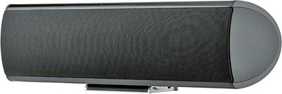 Bowers & Wilkins XTC center højttaler, aflang afrundet form, sort frontgitter, mat sort finish