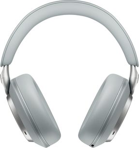 Bowers & Wilkins Px8 S2 Hi-Fi-Kopfhörer in Hellblau, Frontansicht, ovale Ohrpolster und silberne Details
