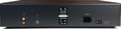 Atoll Electronique TU80SE sort tuner, frontpanel med stik og knapper, set forfra