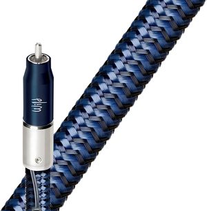 Digitální koaxiální kabel Audioquest Wild Coaxial 1 m, stříbrný RCA konektor, modro-černý opletený plášť