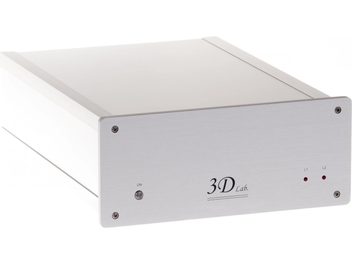 3D Lab Nano -verkkoäänisoitin, vaalea harmaa kompakti suorakulmainen kotelo, 1 painike, 3 LED-valoa, näkymä edestä