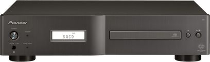 Pioneer PD-D6-J CD-afspiller, set forfra, sort front med display, knapper og CD-bakke i børstet aluminium