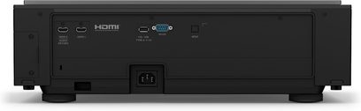 Benq V6050 videoprojektor, bagside, HDMI-, VGA-, USB-, RS-232-tilslutninger, lyd ind-/udgang, netværksport