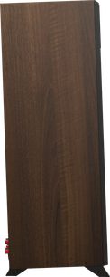 Sloupcový reproduktor Klipsch RP-5000F II noyer edice 2022, provedení ořech, pohled zepředu, ve svislé poloze