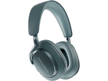 Bowers & Wilkins Px7 S3 austiņas ledus zilā krāsā, matēts plastmasas korpuss un mākslīgās ādas spilventiņi, slīps skats, teksturēta galvas stīpa