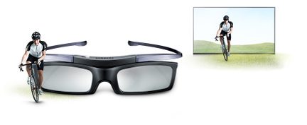 Schwarze Sonnenbrille mit dicker Fassung und rechteckigen Gläsern, getragen von einem Radfahrer auf zwei nebeneinander angeordneten Bildern