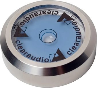 Poziomnica Clearaudio Level gauge silver, szczotkowana metalowa obudowa, niebieska skala, centralna libella