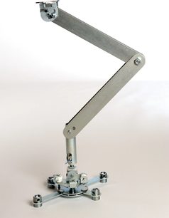 Loftmontering til videoprojektor Erard SVP3X 717301 i grå metal, drejeligt armsystem, synlige beslag og skruer