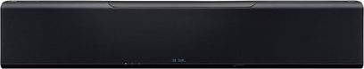 Yamaha YSP-5600 sort soundbar, set forfra, viser "3D SURR." i rødt på indbygget LED-skærm