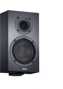 Coluna de parede Canton GL10 PRO S2 preta, frente retangular com tweeter redondo e grande woofer inferior