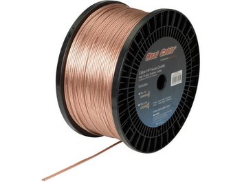 Przezroczysty miedzianą kabel HP Real Cable P400T, czarna rolka, widok z przodu, zwinięty, widoczna etykieta produktu