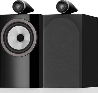 Bowers & Wilkins 705 S3 højttalere i sort lak, Nautilus diskant, sort stof front