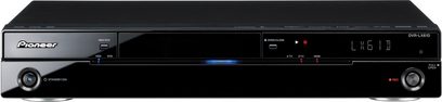 Pioneer DVR-LX61D Blu-ray-optager i sort, front med display, touch-knapper, lukket diskskuffe, set forfra