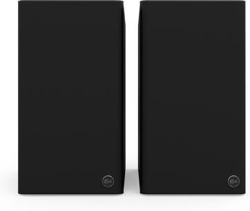 Paar vernetzte Lautsprecher Klipsch The Sevens II schwarz, Vorderansicht mit vollständig schwarzem Gitter
