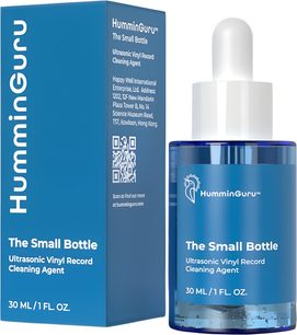 Liquido di pulizia per vinile HumminGuru The Small Bottle, flacone contagocce blu con scatola blu