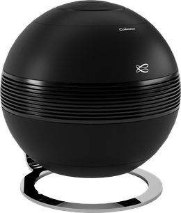 Cabasse The Pearl Sub subwoofer sort sfærisk på forkromet sokkel, forfra